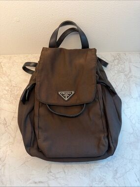 Brown vintage Prada Backpack project